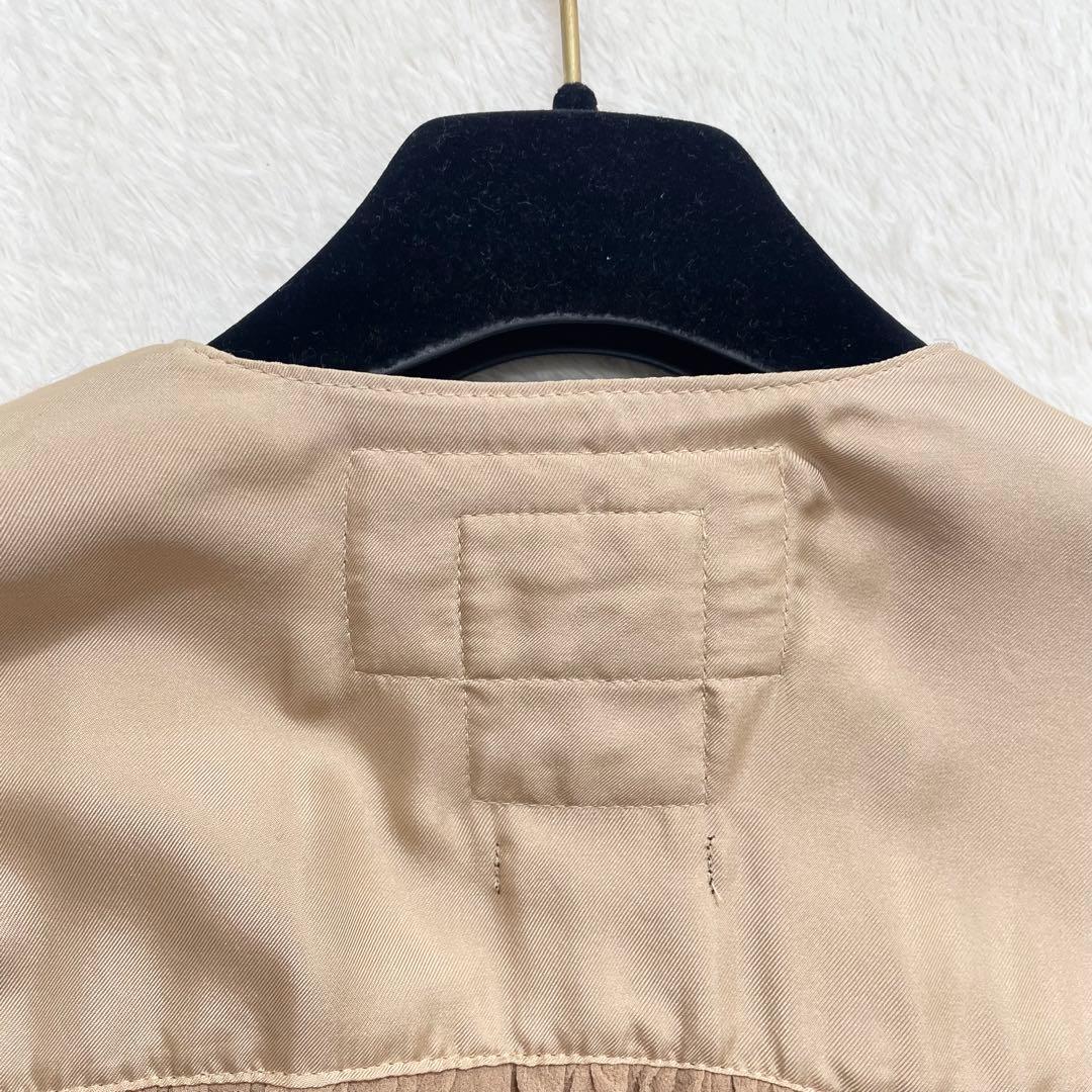 ハリスツイード　再構築　リメイクベスト　バックフリル　日本製　一点物（874）