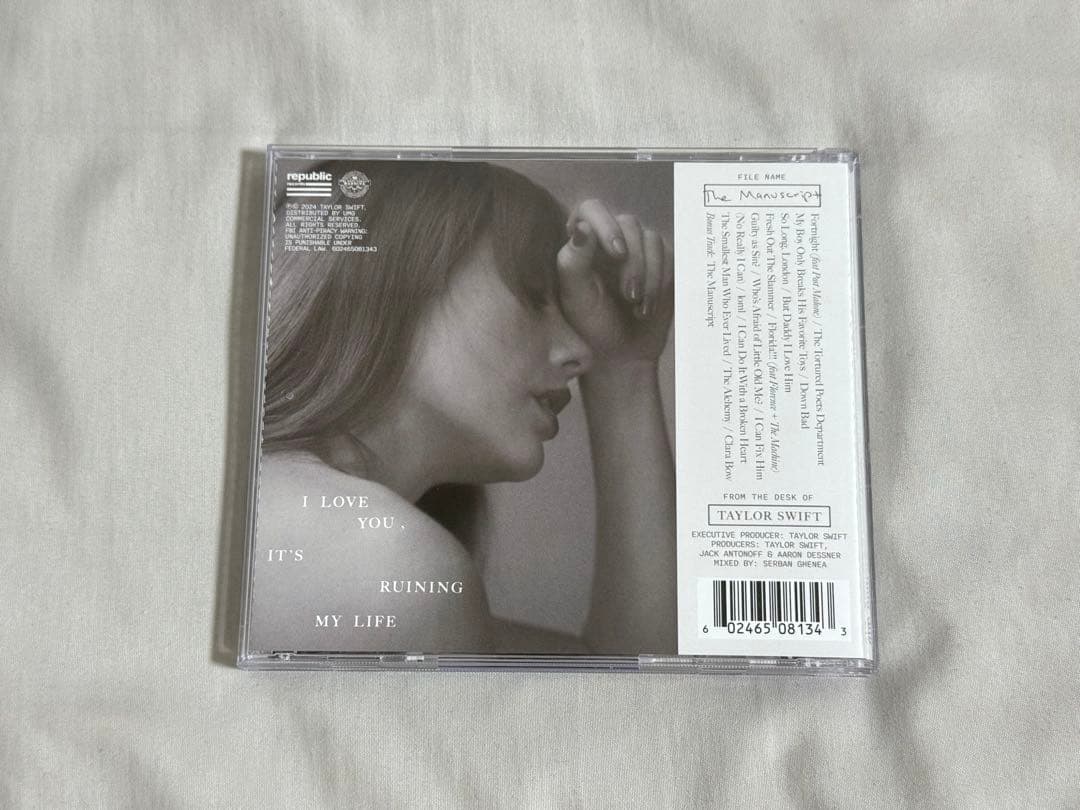 Taylor Swift TTPD 直筆サイン入りCD ハート付き