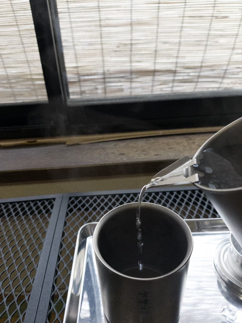 チタンマグ・コーヒー湯沸かしセット（EVERNEW, peak,笑's）