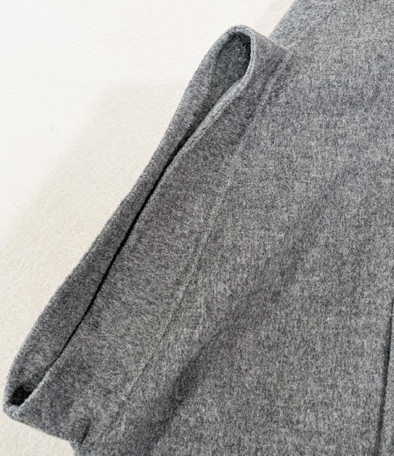 美品　ツモリチサト フーデッド ポンチョ コート ウール Aライン ブラック