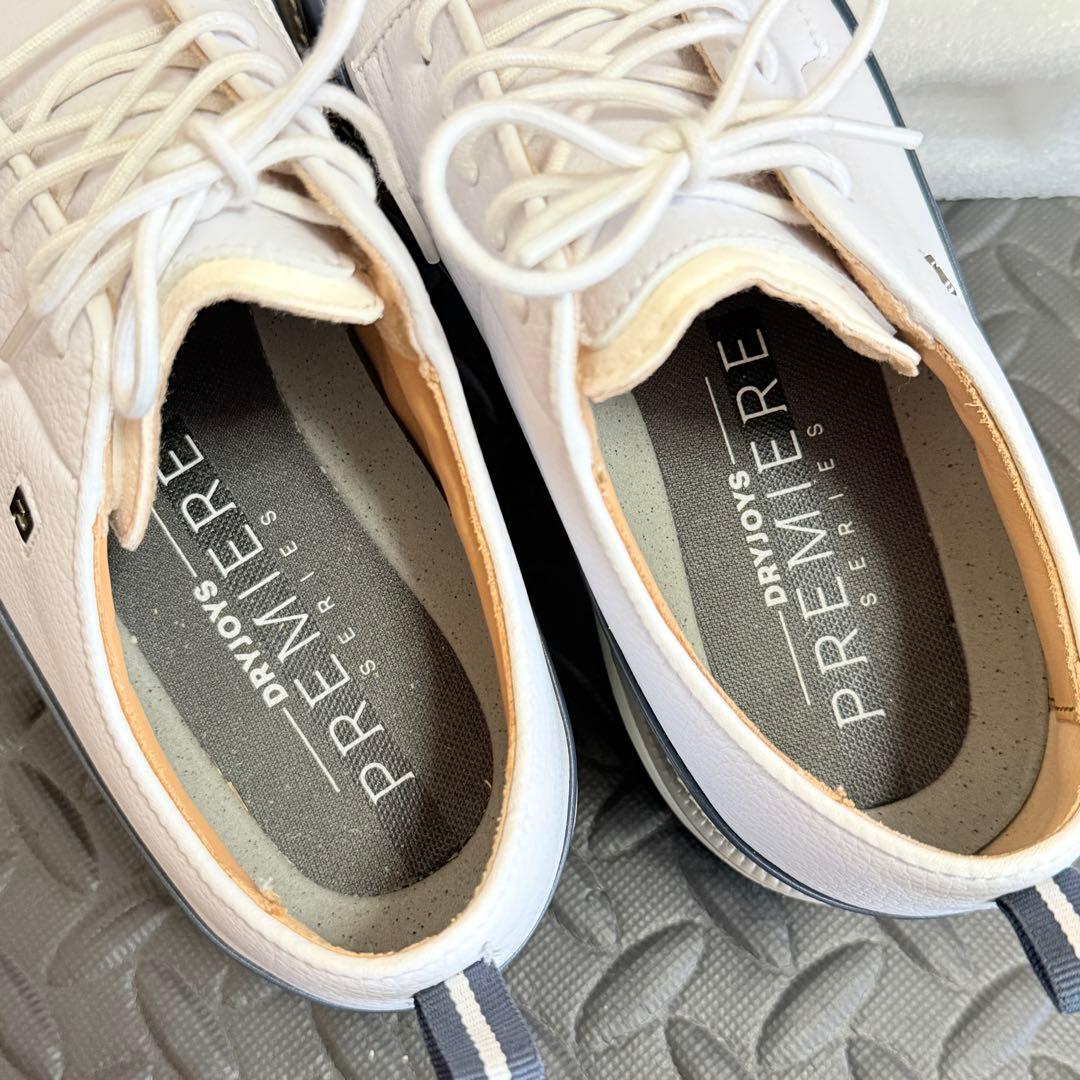 FJ フットジョイ ドライジョイズ プレミア ゴルフ シューズ 27 ホワイト