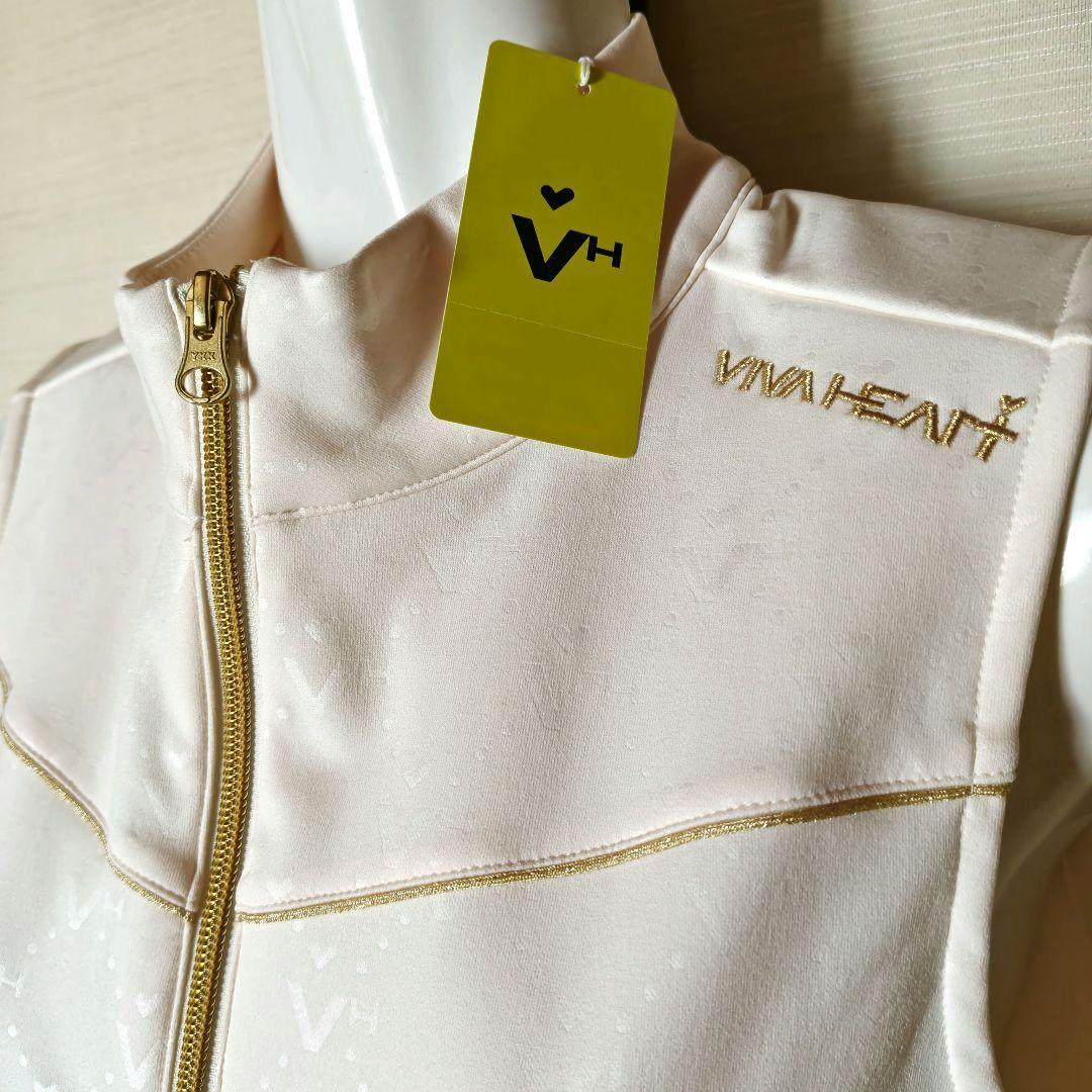 ビバハート ゴルフ ベスト レディース ストレッチエンボス フルジップ S 新品