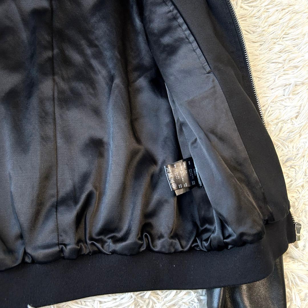 SAINT LAURENT PARIS エディ期 レザー切替ジャケット 羊革