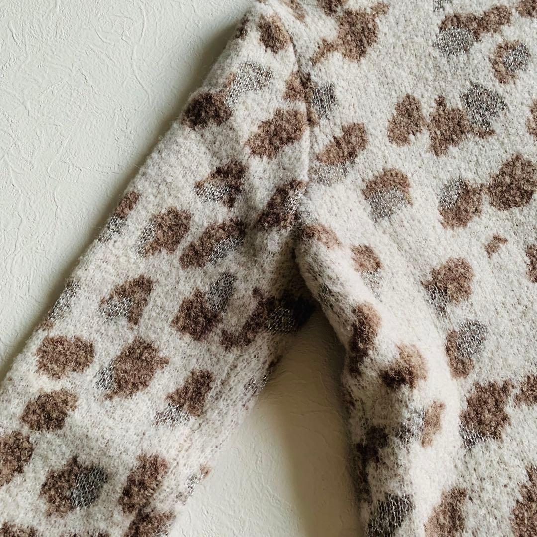 美品　BEAMS GOLF　定価2.7万　ジャガードニットブルゾン　ホワイト　S