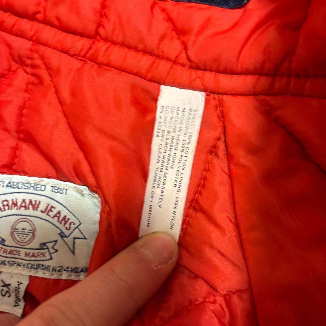 ジャケット・アウター 80s armani jeans denim hooded harf coat