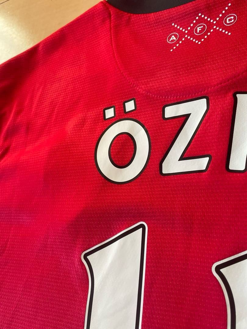 ナイキプレミアリーグアーセナルFCエジルサッカーユニフォームホーム13赤白紺14