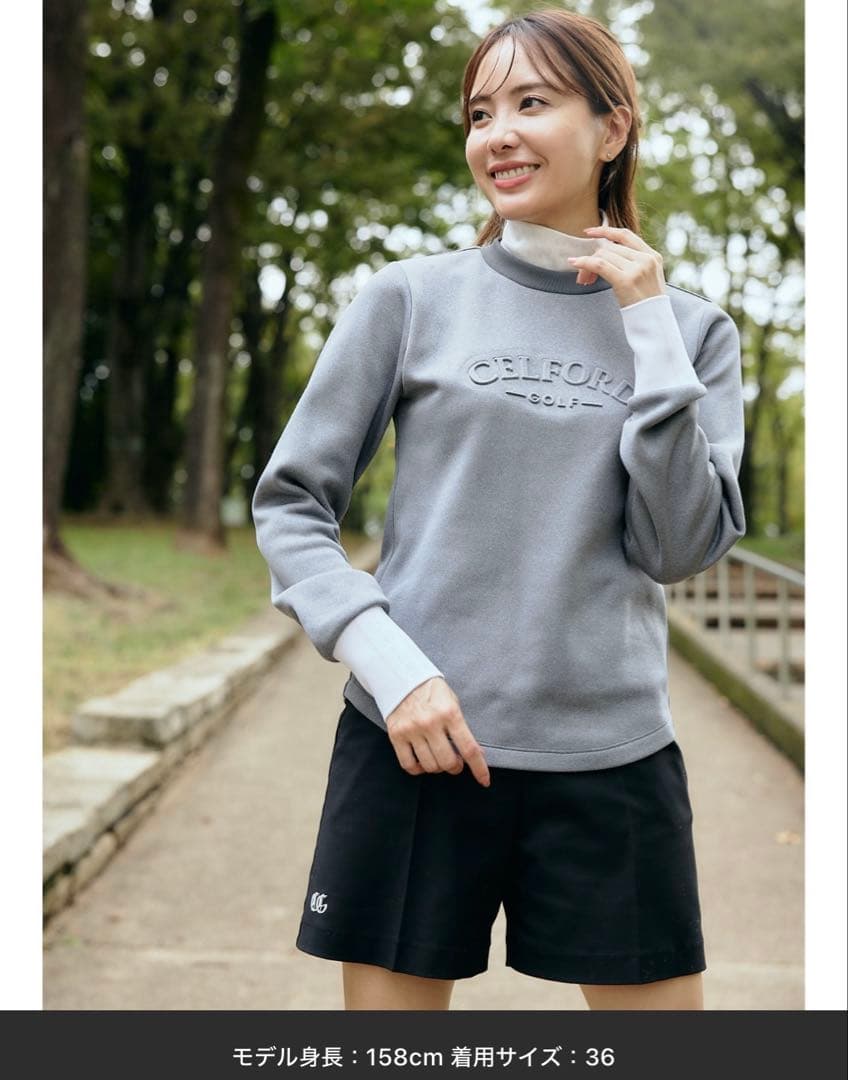 【CELFORD　GOLF】ストレッチオックスショートパンツ 黒36