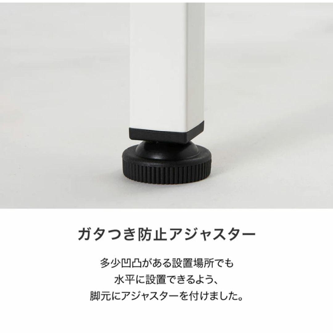 LOWYA パソコンデスク 棚付き 収納ラック一体型 強化ガラス