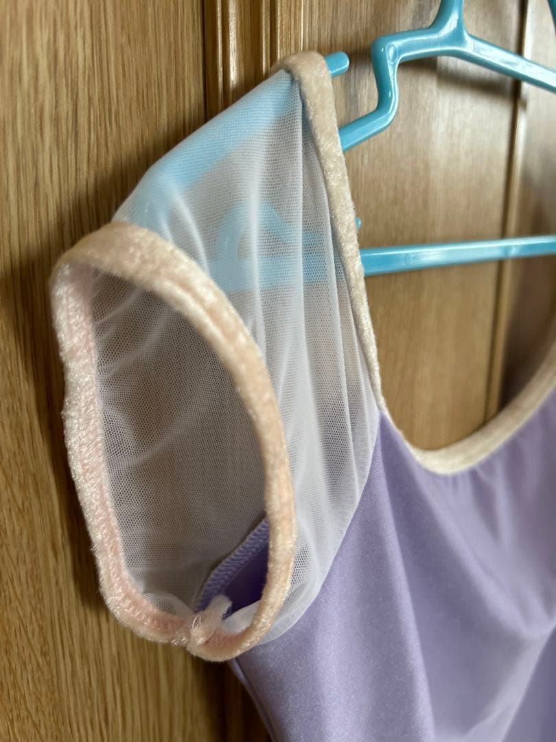 YUMIKO レオタードSL オーダー 薄紫 ベロア スペイン製