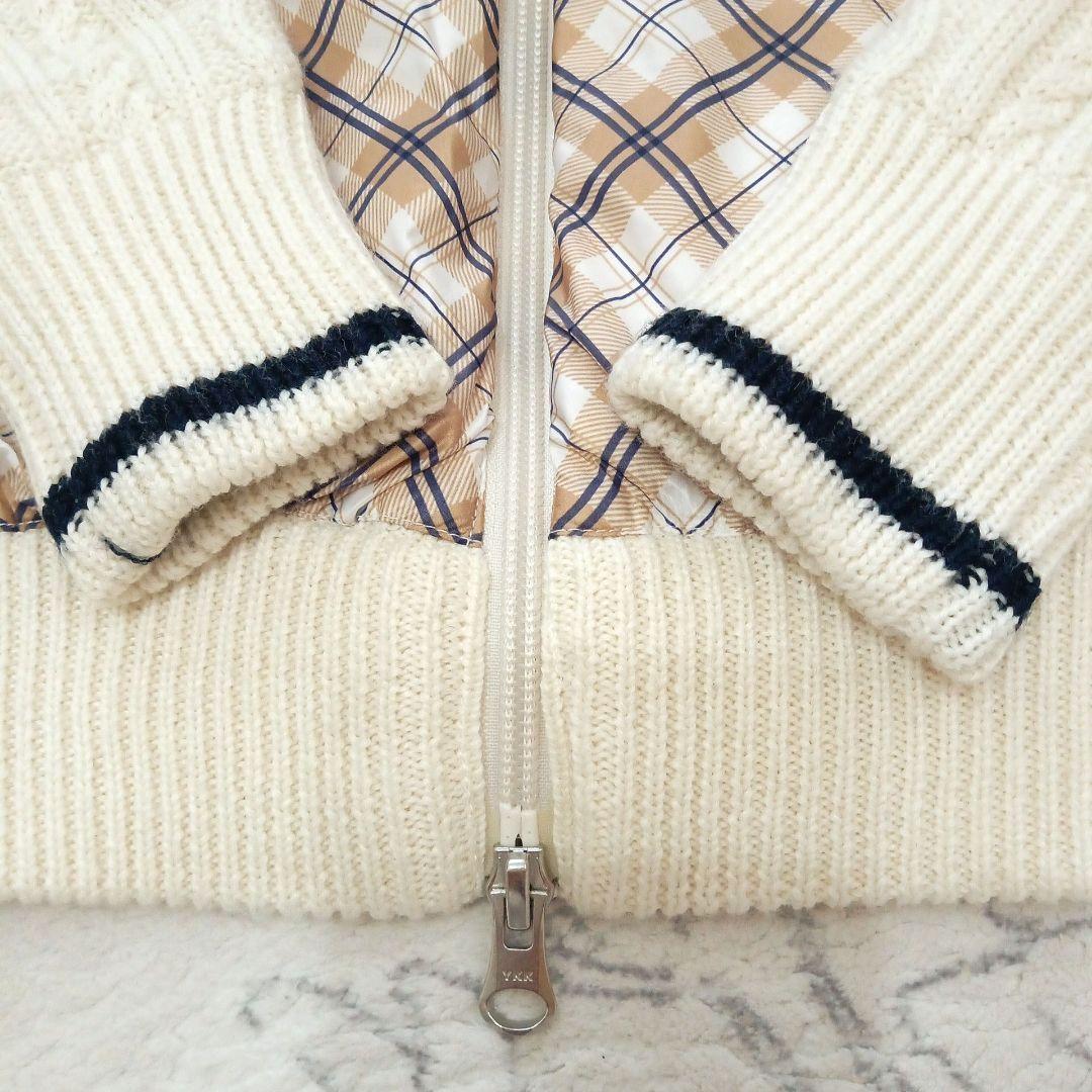 Callaway ケーブルニット 異素材 ゴルフ ブルゾン レディース M