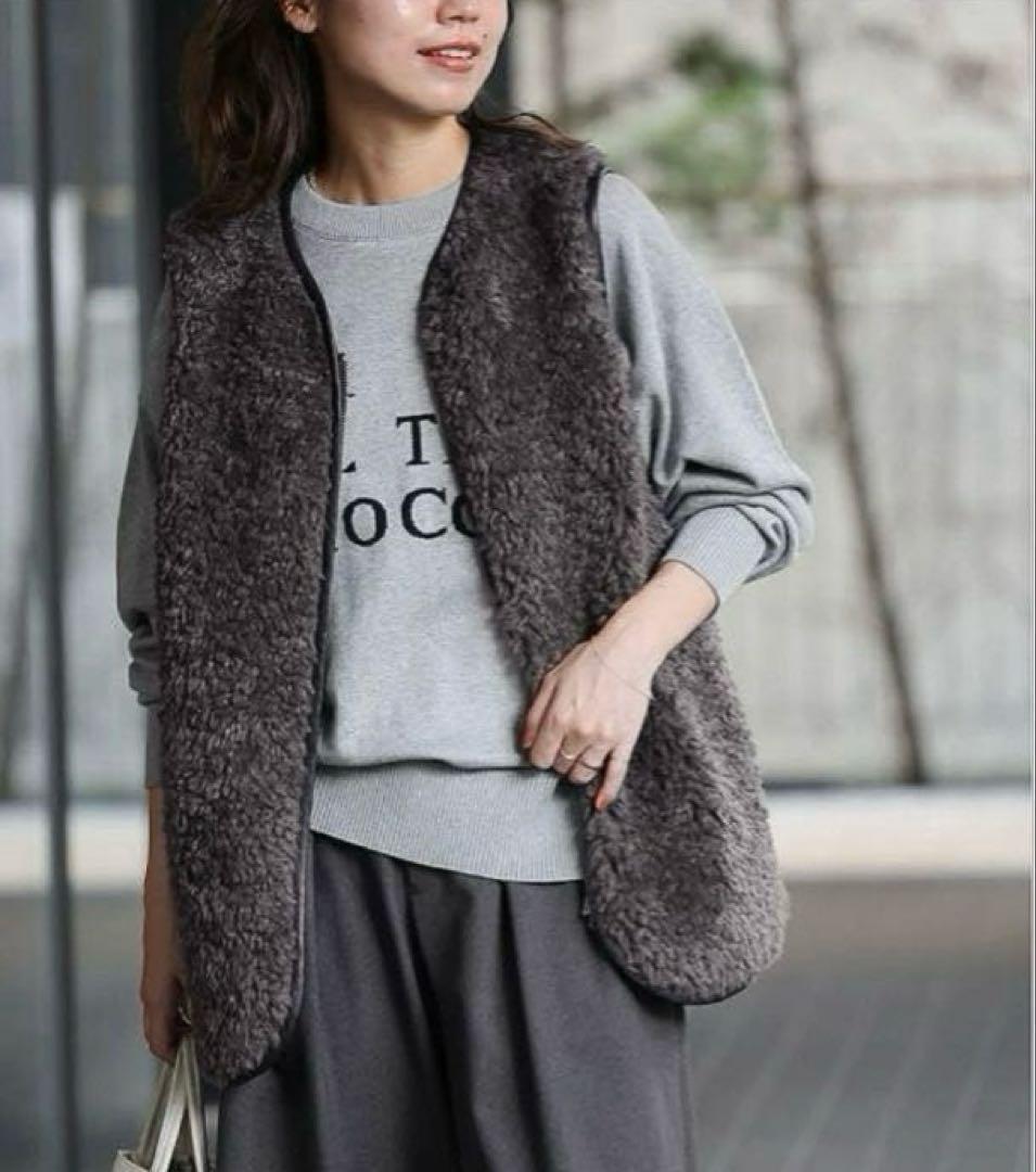 【未使用】ジャーナルスタンダードレリューム シープフェイクファージップベスト美品