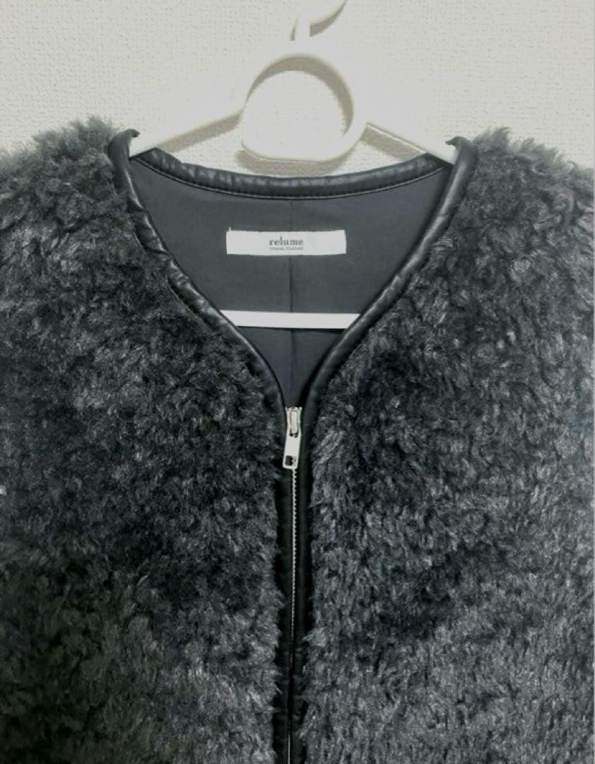 【未使用】ジャーナルスタンダードレリューム シープフェイクファージップベスト美品