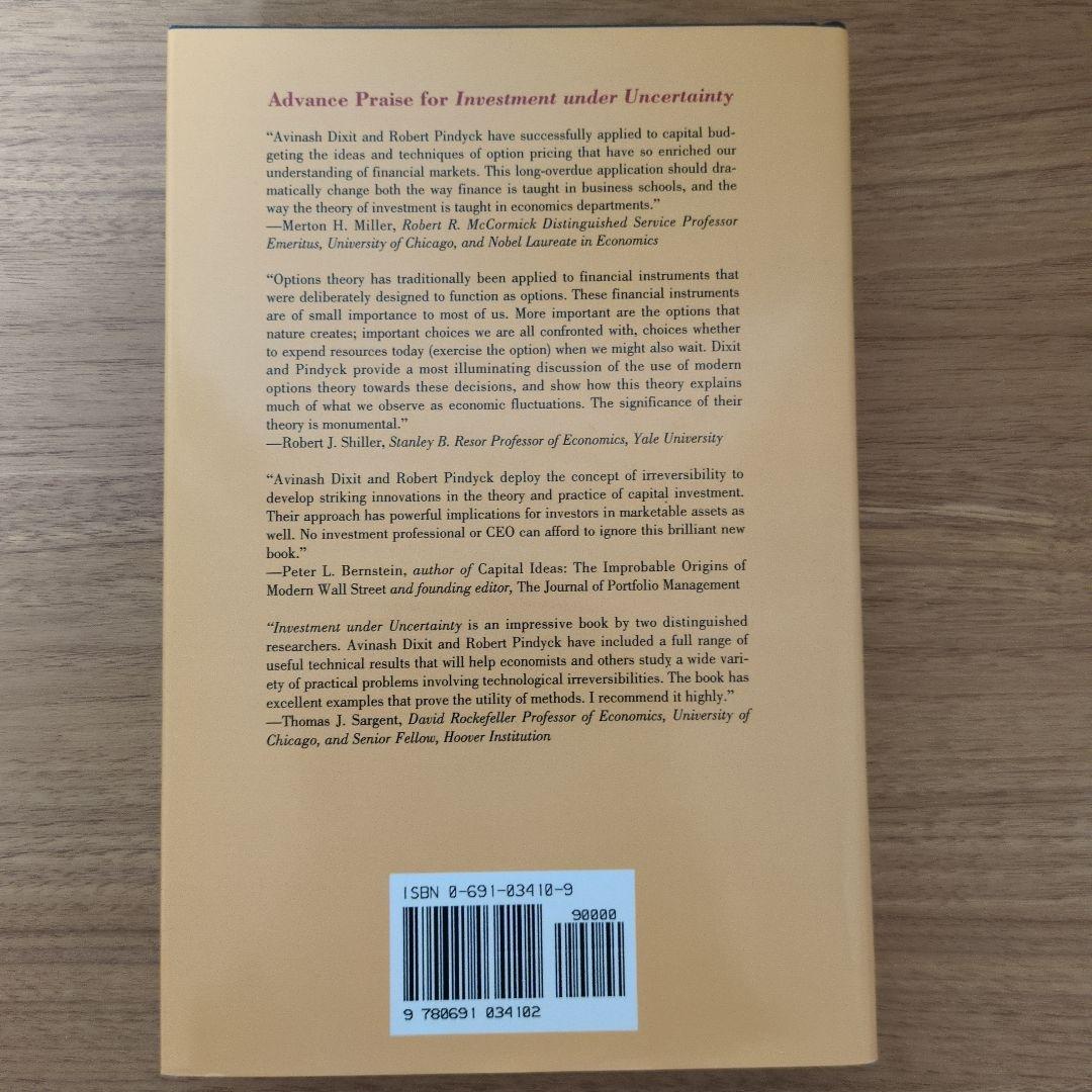 ビジネス・経済 INVESTMENT UNDER UNCERTAINTY