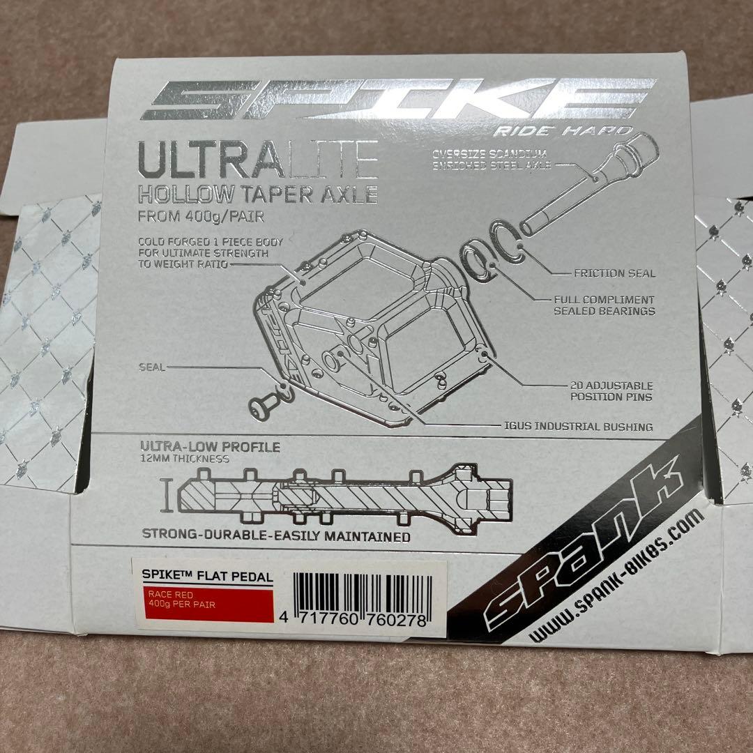 SPANK フラットペダル レッド