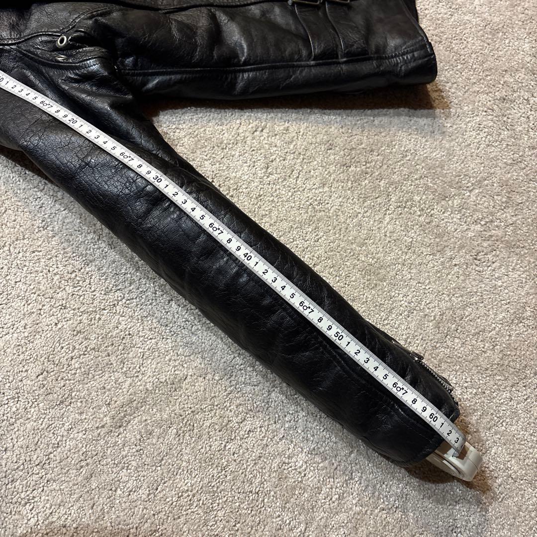 ウ*ン様 HORN WORKS ブラック レザーライダースジャケット