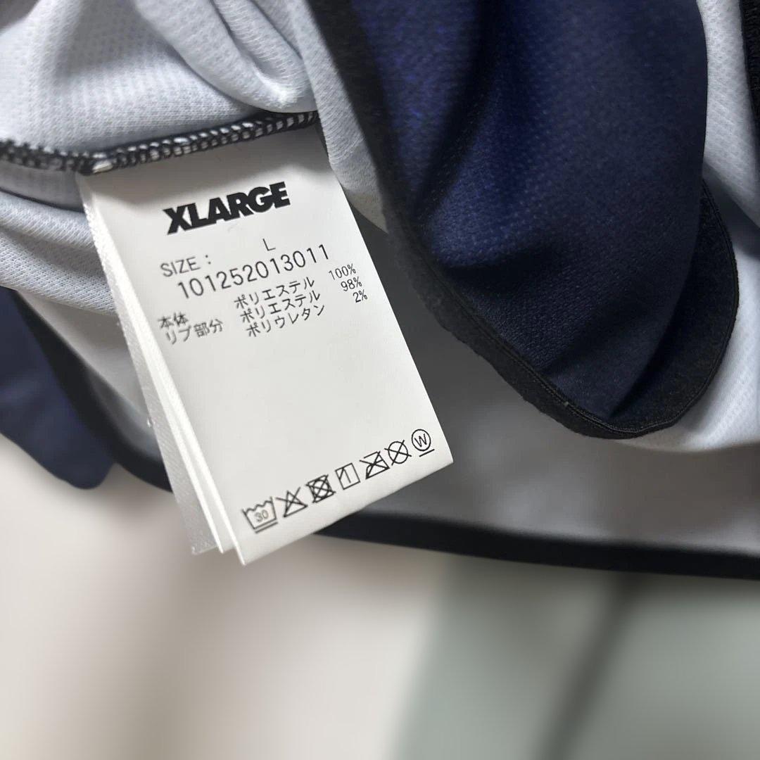 最終XLARGE umbro ユニフォーム　コラボ　長袖シャツ ブラック/ブルー