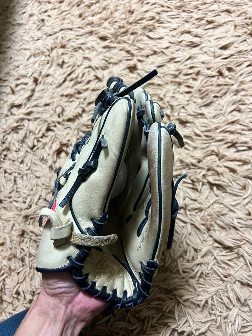 【※一気に値下げ】Rawlings 軟式 クリーム色【大人用】内野用グラブ