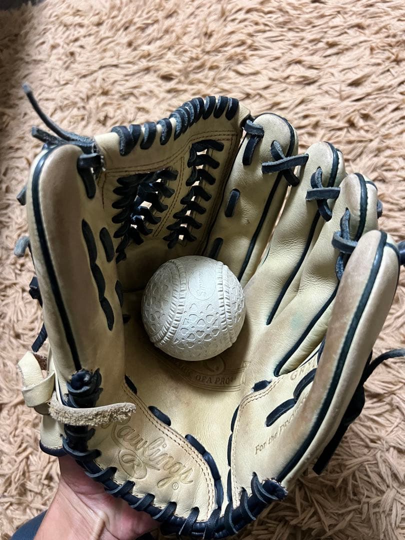 【※一気に値下げ】Rawlings 軟式 クリーム色【大人用】内野用グラブ
