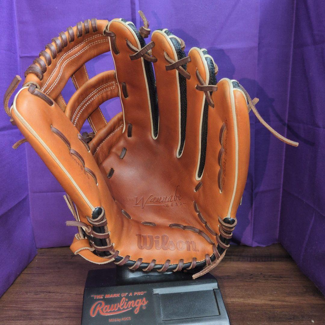ウィルソン　外野用　99型　ワナビーヒーロー　芯改良　ほぼ未使用　大谷カラー