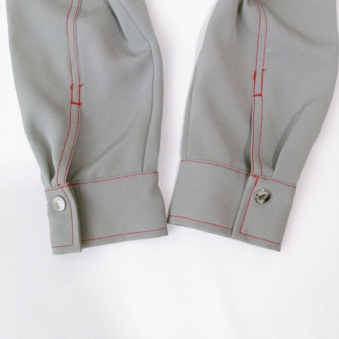 【グレースクラス】ロングワンピース　 バイカラー ティアード　ベルト　マキシ丈