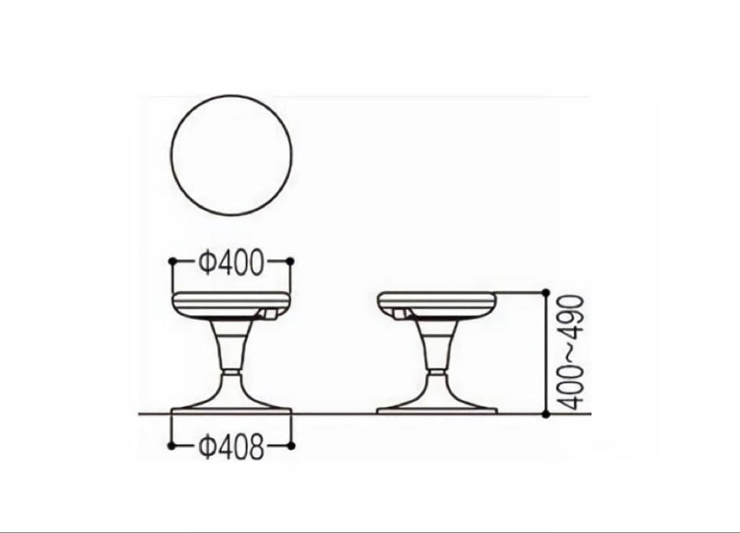②オカムラ インディゴブルー 円盤脚 回転スツール