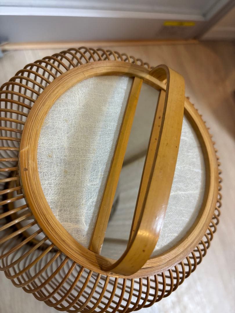 昭和レトロ　コイズミ　ヒカリ照明器具　和風行灯　竹製　民芸　希少品