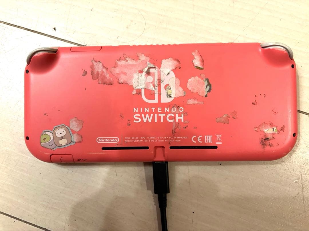 d*7様 Nintendo Switch Lite ピンク 画面ひび割れ　ジャン