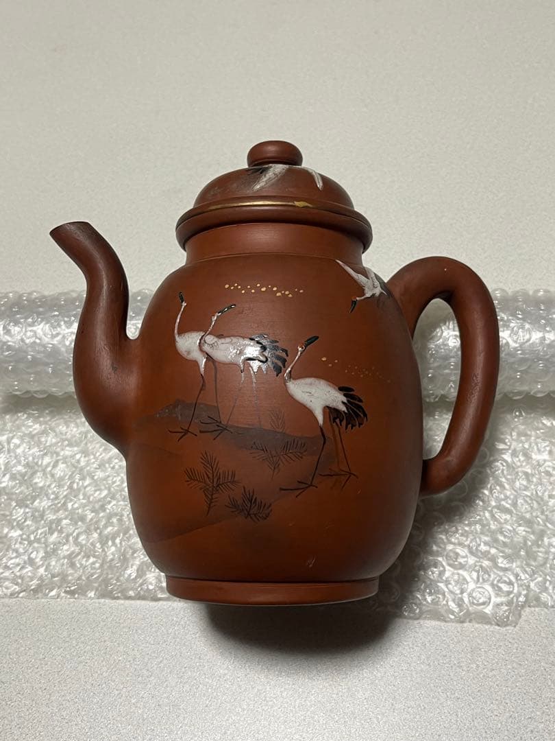 急須　ポット　茶器　常滑焼　雪香　朱泥