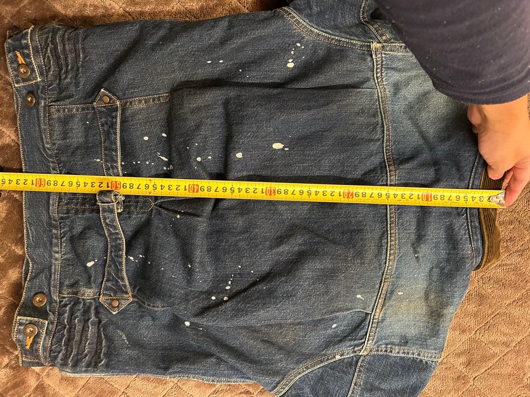 ナノユニバース　デニムジャケット Gジャン 日本製 48 ペイント加工