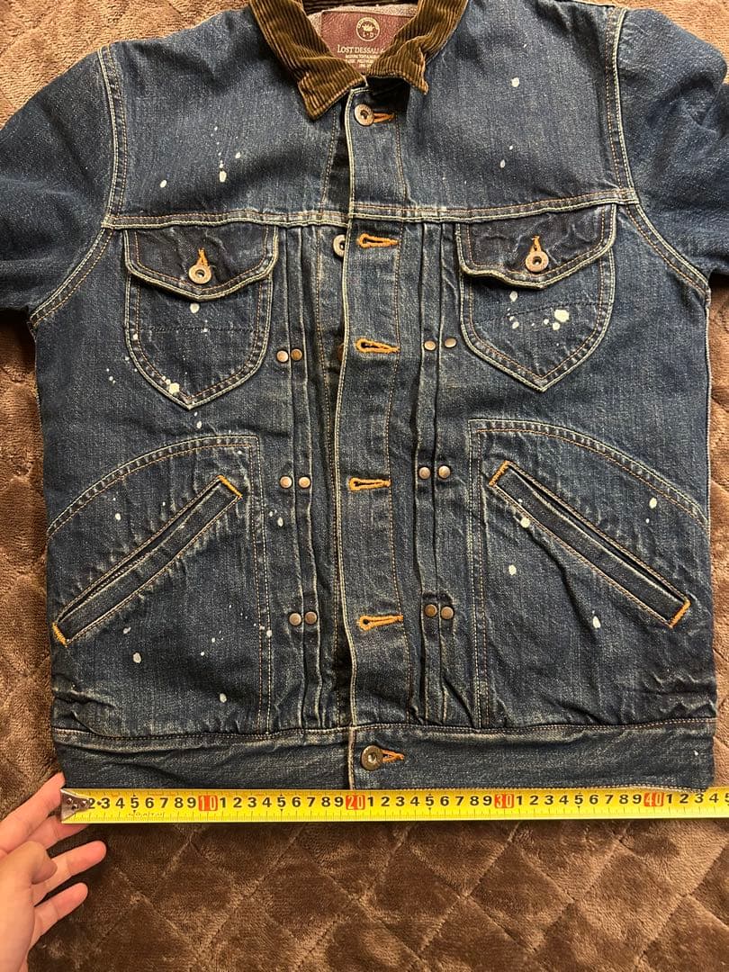 ナノユニバース　デニムジャケット Gジャン 日本製 48 ペイント加工