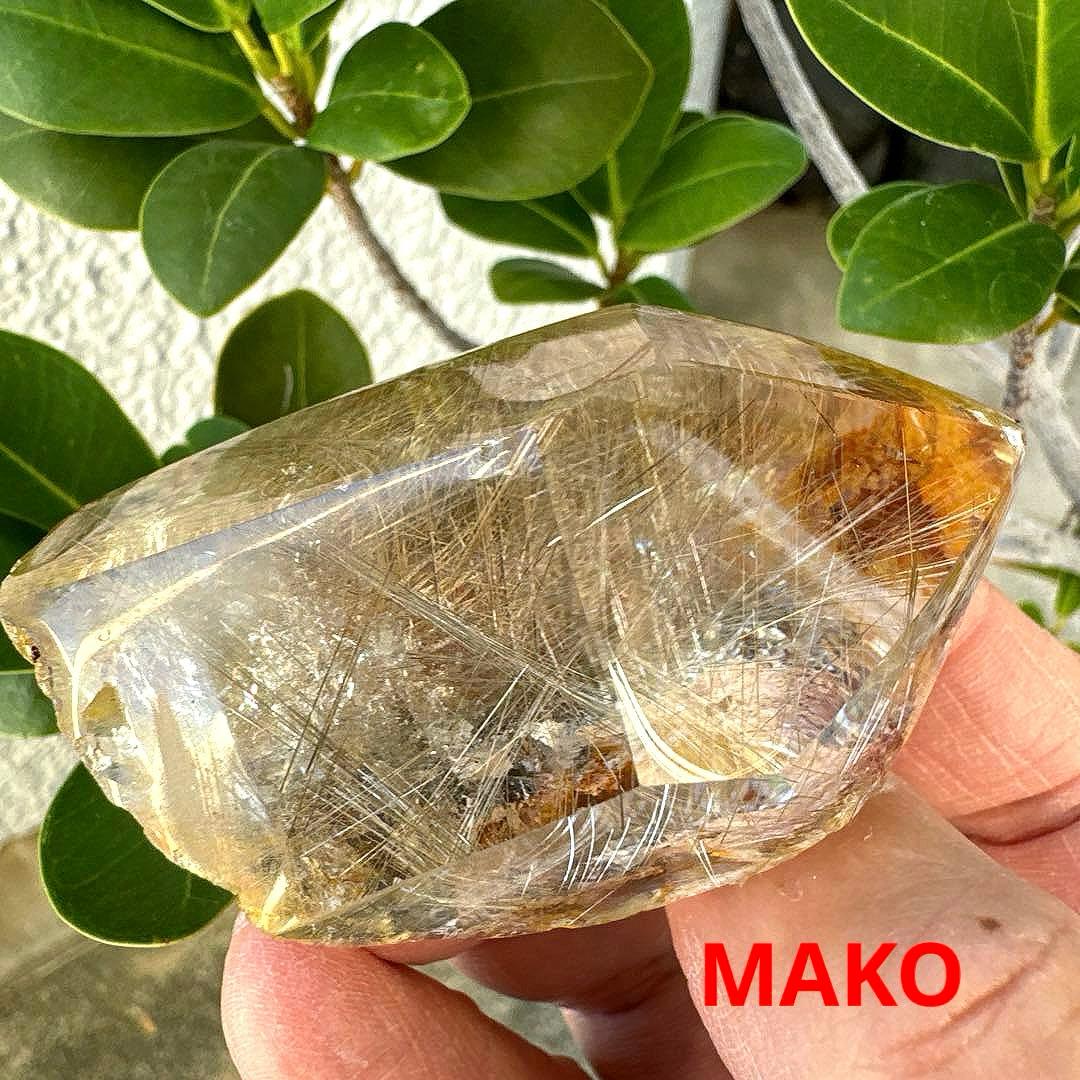 M1952☆ルチルクォーツ原石114g☆天然石　原石