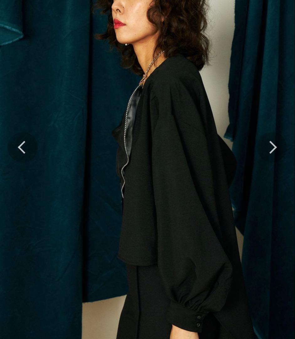 未使用　PAMEO POSE ビッグハートブラウス　ブラック