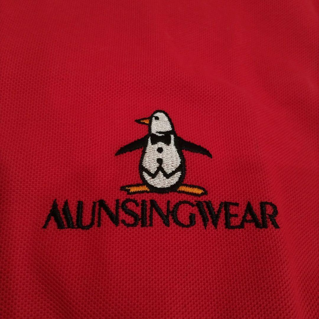 884 MUNSINGWEAR♥赤ポロシャツ♥半袖
