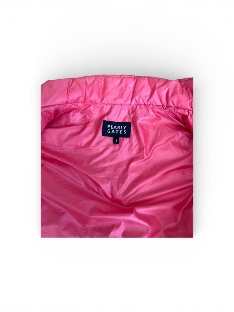 PEARLY GATES ピンク　ダウンベスト　刺繍バニーちゃん