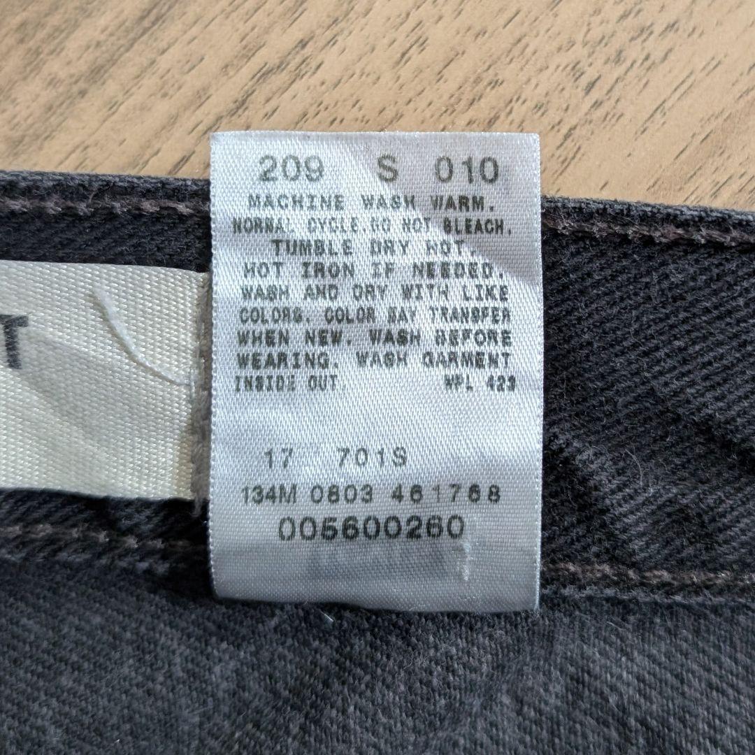 【バギー】Levi's リーバイス 560 サルファブラック W34L34 極太