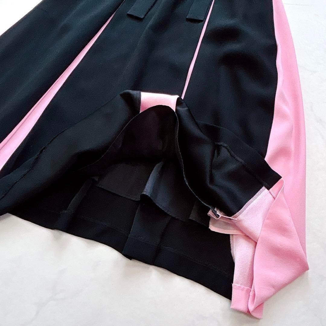 【GRACE CLASS】タックバイカラードレス　ノースリーブワンピース　36