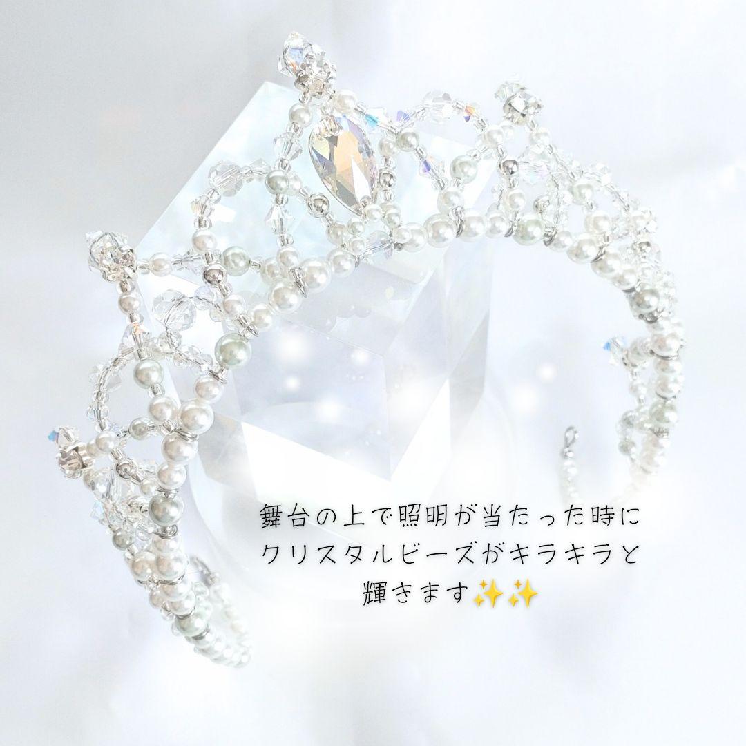 バレエティアラ カチューシャ/クラウン兼用　シルバー　コーム付