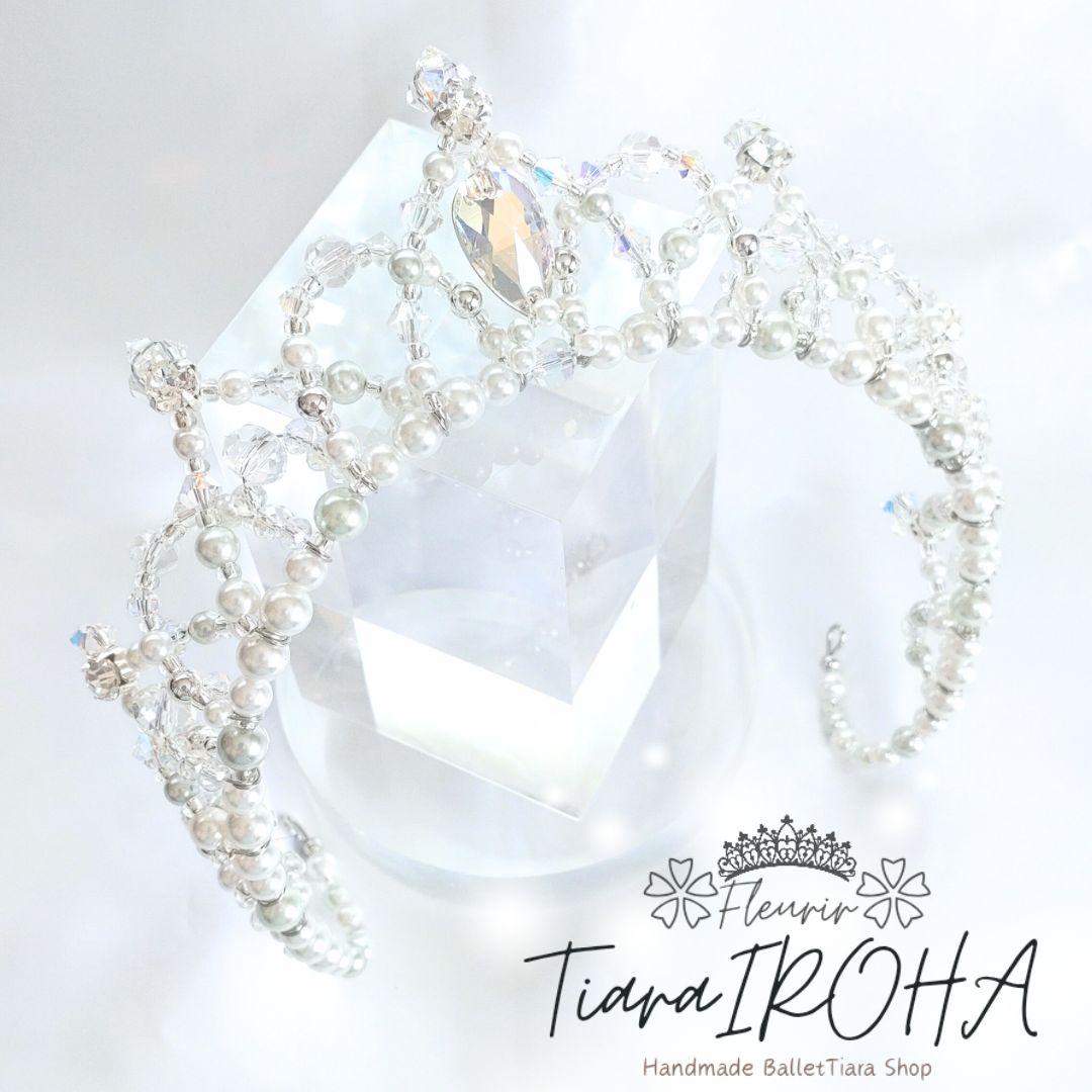 バレエティアラ カチューシャ/クラウン兼用　シルバー　コーム付