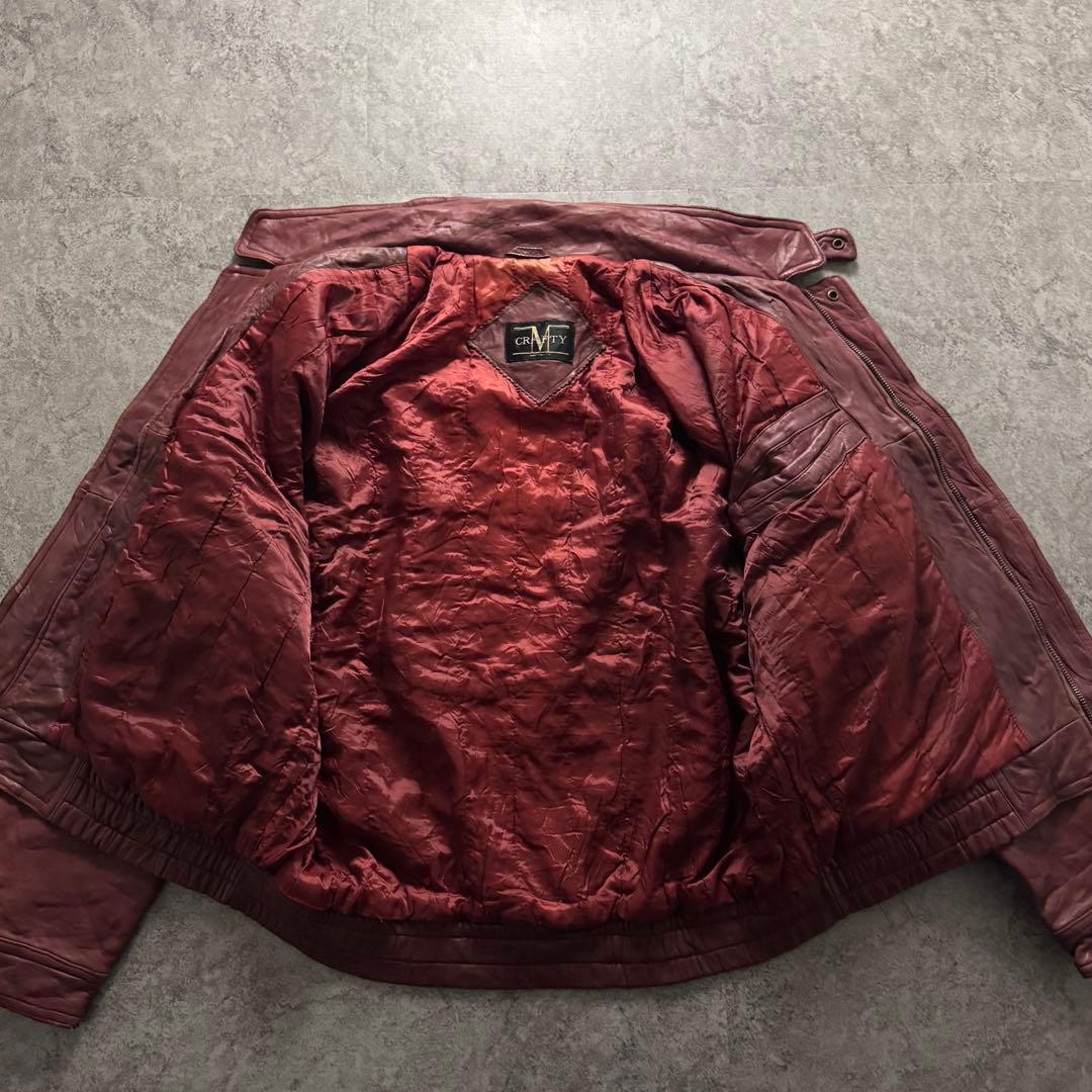 【希少カラー】フライトジャケット　ボンバー　短丈 シープスキン　vintage