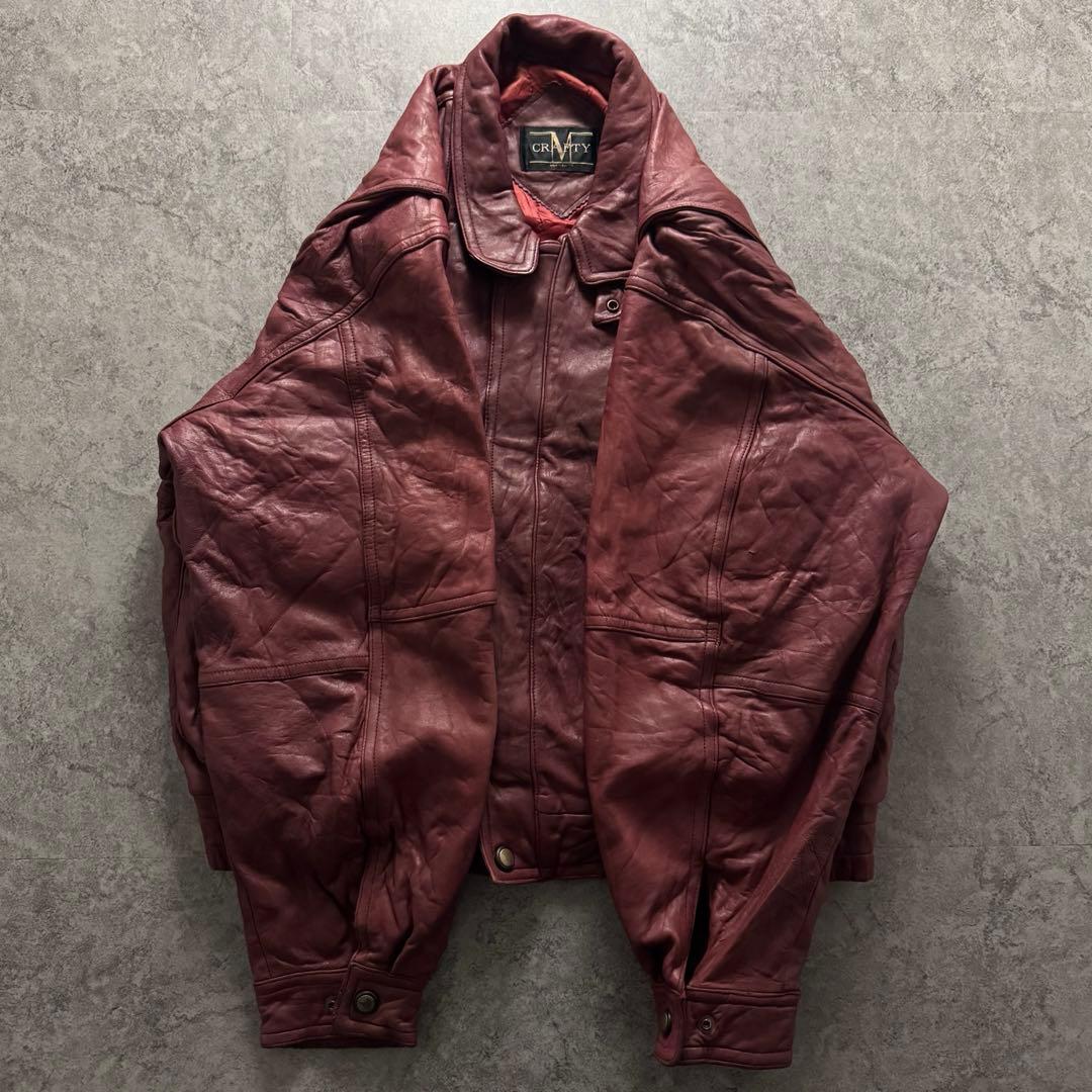 【希少カラー】フライトジャケット　ボンバー　短丈 シープスキン　vintage