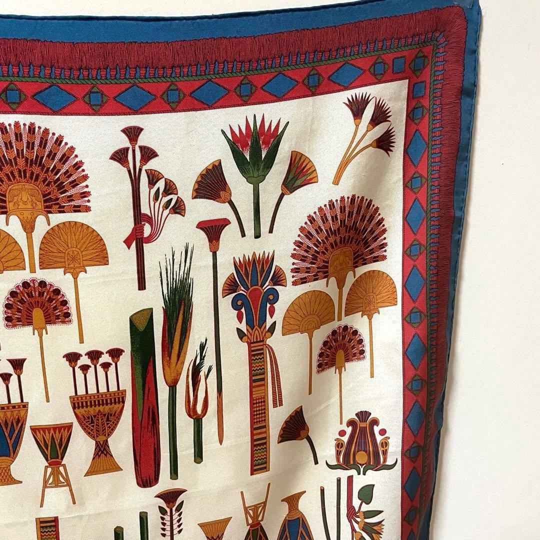 希少✨ manipuri マニプリ シルク スカーフ 総柄