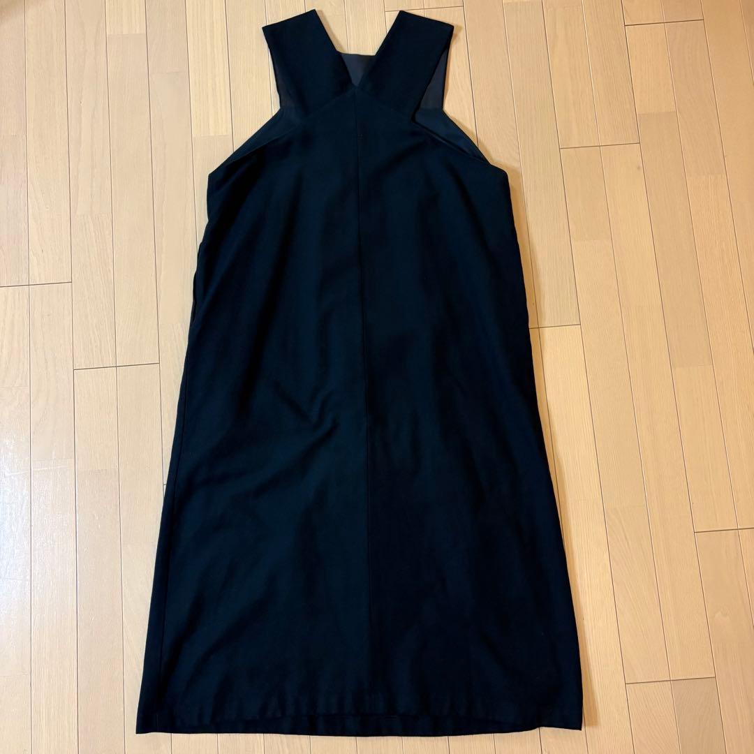 かぐれ ウールコットンクルーネックワンピース BLACK / FREE