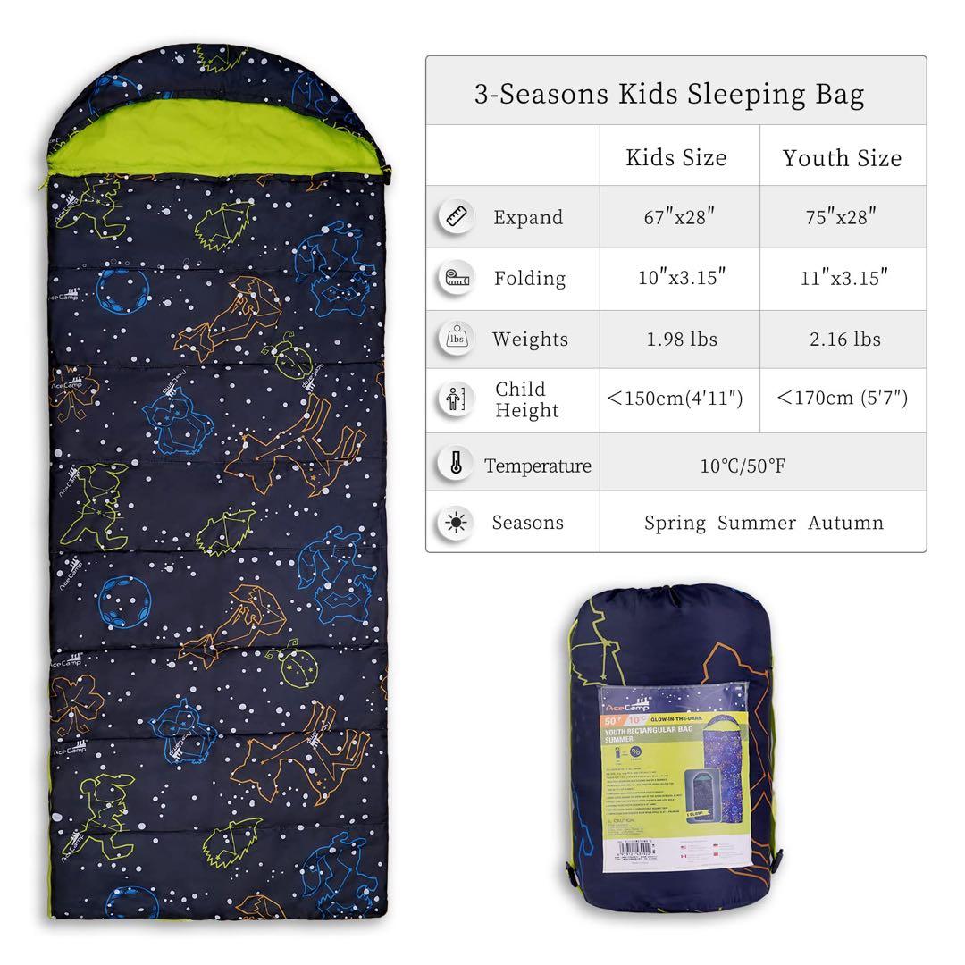 新品✨AceCamp 子供用寝袋