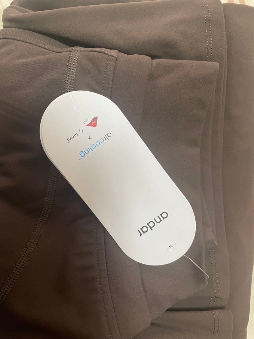 andar aircooling裏起毛ワイドレギンスブラウン