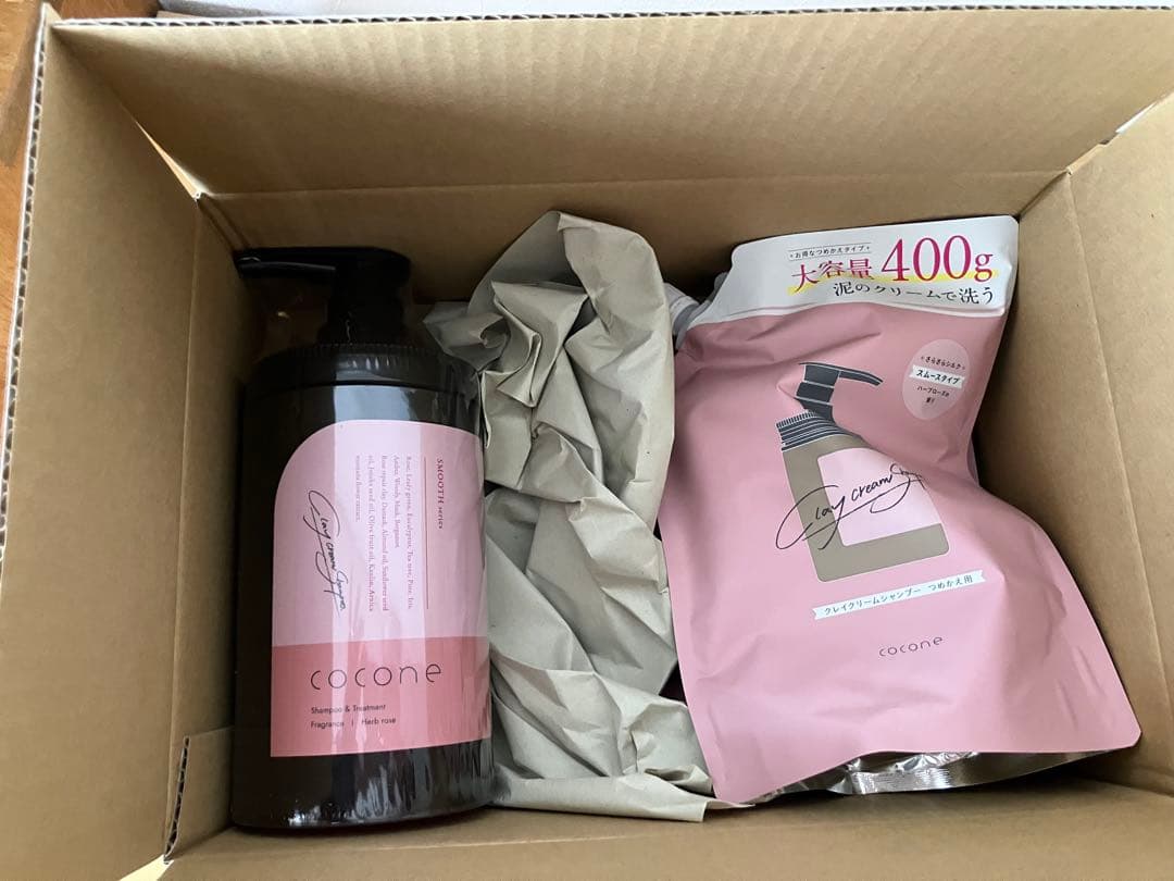 cocone クレイクリームシャンプー 本体+ 詰め替え用 2個