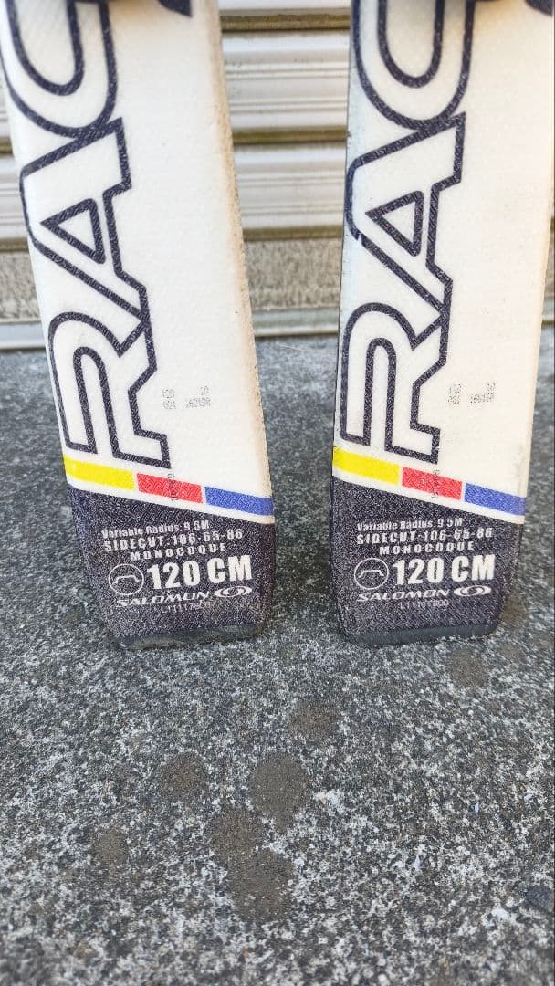 子供　ジュニア　SALOMON 24 スキー板 ホワイト　120cm