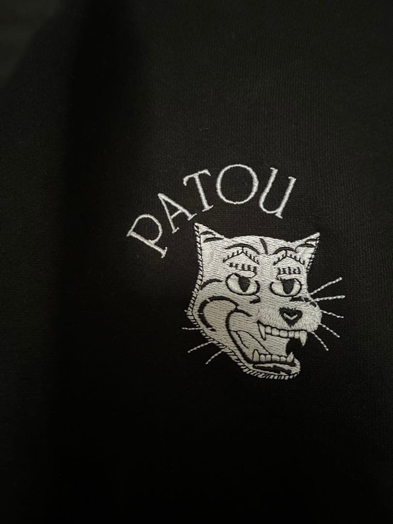 PATOU×Onitsuka Tigerブラック パーカー フード付き