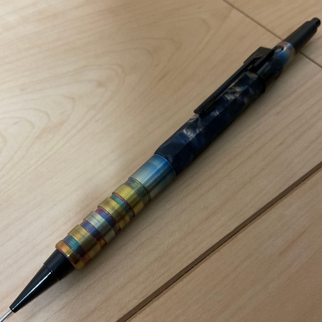 pg5 カスタム　チタン　シャーペン　工房　スタビライズウッド　木軸　焼き付塗装