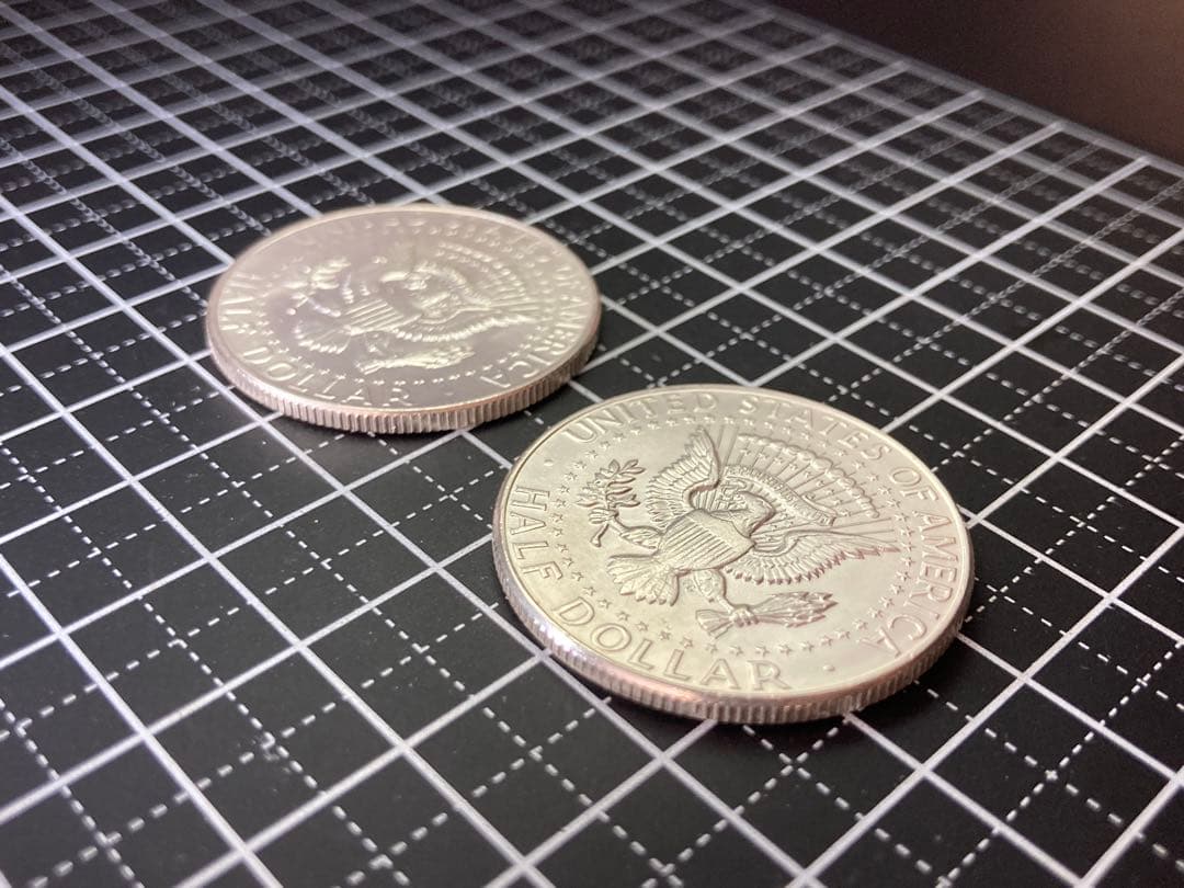 《アメリカ》ケネディハーフダラー銀貨2枚(1964年)