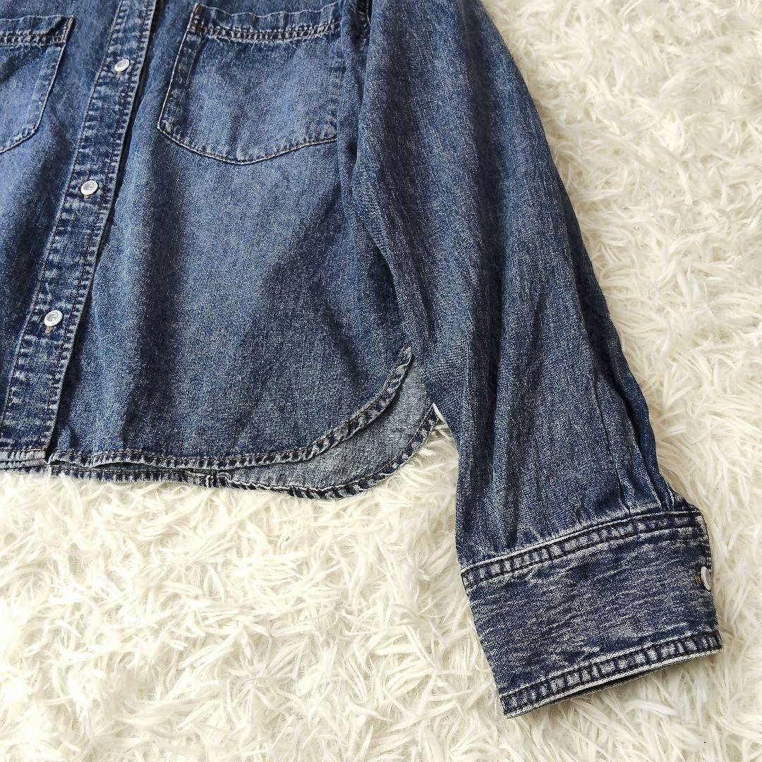 948 ジャスグリッティー クロップドデニムシャツ トップス シャツ 長袖